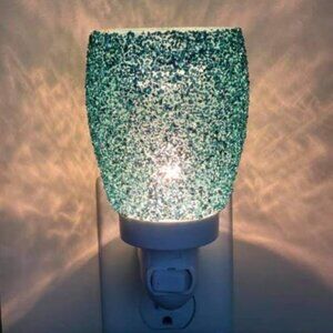NEW SCENTSY GLITTER TEAL WARMER with FREE WAX BAR